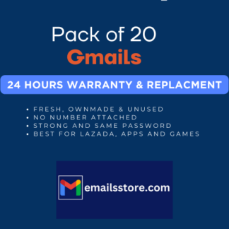 Pack of 20 Gmails